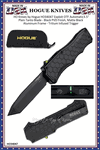 HO Knives by Hogue HO34047 Exploit OTF Automatic: 3.5" Plain Tanto Blade - Black PVD Finish, Matte Black Aluminum Frame - Tritium Infused Trigger