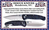 Hogue HO24456 Water Series Mysto ABLE Lock Folding Knife 4-3/8" Closed 3-3/8" CPM-MagnaCut Tumbled Clip Point Blade, Blue Canyon Richlite Handles, AXIS/Crossbar Lock Hogue HO24456 Water Series Mysto ABLE Lock Folding Knife 4-3/8" Closed 3-3/8" CPM-MagnaCut Tumbled Clip Point Blade, Blue Canyon Richlite Handles, AXIS/Crossbar Lock