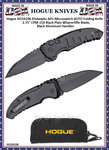 Hogue Knives HO24106 Hogue A01 Microswitch Automatic 2-3/4" Black Wharncliffe Plain Blade Black Aluminum Handled Knife & Pouch