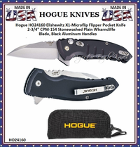 Hogue Knives HO24160 Elishewitz X1-Microflip Flipper Pocket Knife 2-3/4" CPM-154 Stonewashed Plain Wharncliffe Blade, Black Aluminum Handles Hogue Knives HO24160 Elishewitz X1-Microflip Flipper Pocket Knife 2-3/4" CPM-154 Stonewashed Plain Wharncliffe Blade, Black Aluminum Handles