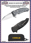 Hogue Knives HO24162 Elishewitz X1-Microflip Flipper Pocket Knife 2.75" CPM-154 Stonewashed Plain Wharncliffe Blade, Gray Aluminum Handles 