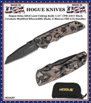 Hogue Knives HO24267 Hogue Deka ABLE Lock Folding Knife 3.25" CPM-20CV Black Cerakote Modified Wharncliffe Blade, G-Mascus FDE G10 Handles