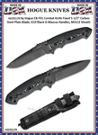 Hogue Knives HO35179 EX-F01 Fixed Blade Combat Knife 5-1/2" Carbon Steel Blade, G10 Black G-Mascus Handles, MOLLE Sheath 