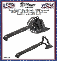 Hogue Knives HO35779 Hogue Allen Elishewitz EX-T01 Tomahawk 14-1/8" Overall, Black Cerakote S-7 Axe Head, Black G10 Handles, G10 Sheath Hogue Knives HO35779 Hogue Allen Elishewitz EX-T01 Tomahawk 14-1/8" Overall, Black Cerakote S-7 Axe Head, Black G10 Handles, G10 Sheath