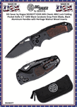 Hogue Knives SIG Sauer by Hogue SIG36377 K320 AXG Classic ABLE Lock Folding Pocket Knife 3.5" S30V Black Cerakote Drop Point Plain Blade, Black Aluminum Handles with Heritage Walnut Wood Inserts 