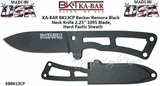 KA-BAR BK13CP Becker Remora Black Neck Knife 2-1/4 1095 Plain Blade, Hard Plastic Sheath