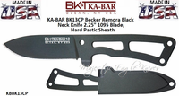 KA-BAR BK13CP Becker Remora Black Neck Knife 2-1/4 1095 Plain Blade, Hard Plastic Sheath KA-BAR BK13CP Becker Remora Black Neck Knife 2-1/4 1095 Plain Blade, Hard Plastic Sheath