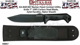 KA-BAR BK7 Becker Fixed Combat Utility Knife 7" 1095 Carbon Steel Plain Blade, Zytel Handles, Nylon Sheath 