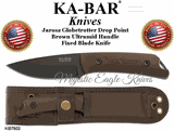 KA-BAR/Jarosz KB7502 Ka-Bar Jesse Jarosz Globetrotter Fixed Plane Blade Hunting Knife & Sheath