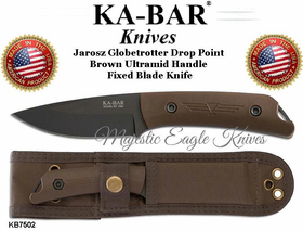KA-BAR/Jarosz KB7502 Ka-Bar Jesse Jarosz Globetrotter Fixed Plane Blade Hunting Knife & Sheath KA-BAR/Jarosz KB7502 Ka-Bar Jesse Jarosz Globetrotter Fixed Plane Blade Hunting Knife & Sheath