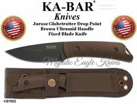 KA-BAR/Jarosz KB7502 Ka-Bar Jesse Jarosz Globetrotter Fixed Plane Blade Hunting Knife & Sheath KA-BAR/Jarosz KB7502 Ka-Bar Jesse Jarosz Globetrotter Fixed Plane Blade Hunting Knife & Sheath