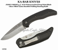KAR-BAR Knives KB7505 KA-BAR Jesse Jarosz Drop Point Blade Folding Hunter Knife & Sheath