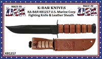 KA-BAR KB1217 U.S. Marine Corp Fighting Knife & Leather Sheath KA-BAR KB1217 U.S. Marine Corp Fighting Knife & Leather Sheath
