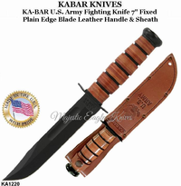 KA-BAR KB1220 U.S. ARMY Fighting Knife & Leather Sheath KA-BAR KB1220 U.S. ARMY Fighting Knife & Leather Sheath