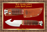 KA-BAR KB1234 Stacked Leather Handle Hunter W/Leather Sheath Game Hook Knife KA-BAR KB1234 Stacked Leather Handle Hunter W/Leather Sheath Game Hook Knife