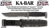 KA-BAR KB1282 D2 Kabar Extreme Fighting Utility Knife Black Sheath