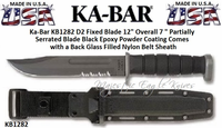 KA-BAR KB1282 D2 Kabar Extreme Fighting Utility Knife Black Sheath KA-BAR KB1282 D2 Kabar Extreme Fighting Utility Knife Black Sheath