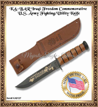KA-BAR Knives KB9127 Operation Iraqi Freedom Commemorative Military Combat Knife & Sheath KA-BAR Knives KB9127 Operation Iraqi Freedom Commemorative Military Combat Knife & Sheath