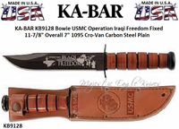 KA-BAR KB9128 USMC IRAQUI Freedom Commemorative Knife KA-BAR KB9128 USMC IRAQUI Freedom Commemorative Knife