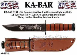 KA-BAR KB9131 U.S. NAVY IRAQUI Freedom Commemorative Knife
