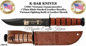 KA-BAR Knives KB9140 USMC Vietnam War Commemorative Military Combat Knife & Sheath