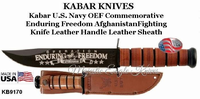 KA-BAR KB9170 U.S. Navy OEF Enduring Freedom Afghanistan Commemorative Military Combat Knife & Sheath KA-BAR KB9170 U.S. Navy OEF Enduring Freedom Afghanistan Commemorative Military Combat Knife & Sheath