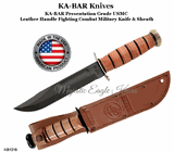 KA-BAR Knives KB1215 USMC Presentation Grade Fighting Combat Knife & Sheath