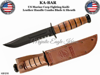 KA-BAR Knives KB1218 USMC Fighting Combat Comb Blade Knife & Sheath KA-BAR Knives KB1218 USMC Fighting Combat Comb Blade Knife & Sheath