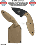  KA-BAR KNIVES KB1477CB KA-BAR Coyote Brown TDI Law Enforcement 2-5/16" AUS-8A Black Half Serrated Blade, Brown Zytel Handled Knife Glass Filled Nylon Sheath