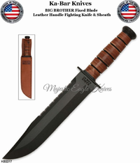 KA-BAR Knives KB2217 USMC "Big Brother" to the standard Ka-Bar USMC combat Knife & Sheath KB2217 BIG BROTHER Fixed Blade Fighting Knife Sheath KA-BAR Knives KB2217 USMC "Big Brother" to the standard Ka-Bar USMC combat Knife & Sheath KB2217 BIG BROTHER Fixed Blade Fighting Knife Sheath