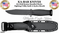 KA-BAR Knives: KB2221 Mark I Plain Edge Kraton Handle Fighting/Utility Knife & Sheath KA-BAR Knives: KB2221 Mark I Plain Edge Kraton Handle Fighting/Utility Knife & Sheath