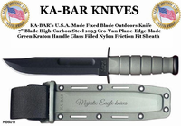 KA-BAR Knives KB5011 KA-BAR Foliage Green Fighting/Utility Knife 7" Black Plane Edge Blade Kraton G Handle Glass Filled Nylon Friction Fit Sheath KA-BAR Knives KB5011 KA-BAR Foliage Green Fighting/Utility Knife 7" Black Plane Edge Blade Kraton G Handle Glass Filled Nylon Friction Fit Sheath