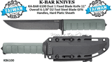 KA-BAR Knives KB6100 Dust I Fixed Blade Knife 11" Overall 6-1/8" D2 Tool Steel Black Clip Point Blade, Green GFN Handles, Plastic Sheath