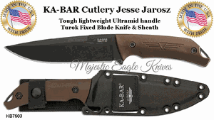 KA-BAR Knives KB7503 KA-BAR Jesse Jarosz "Turok" Fixed Blade Hunting Knife & Sheath