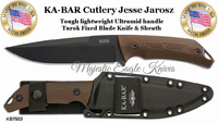 KA-BAR Knives KB7503 KA-BAR Jesse Jarosz "Turok" Fixed Blade Hunting Knife & Sheath KA-BAR Knives KB7503 KA-BAR Jesse Jarosz "Turok" Fixed Blade Hunting Knife & Sheath