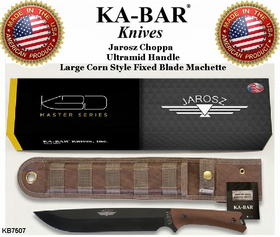 KA-BAR Knives KB7507 KA-BAR Jesse Jarosz Choppa Ultramid Handle Fixed Blade Machete Knife & Sheath