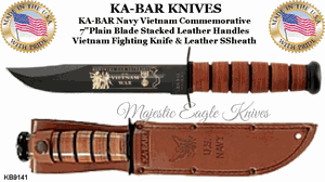 KA-BAR Knives KB9141 Navy Vietnam War Commemorative Military Combat Knife & Sheath
