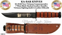 KA-BAR Knives KB9141 Navy Vietnam War Commemorative Military Combat Knife & Sheath KA-BAR Knives KB9141 Navy Vietnam War Commemorative Military Combat Knife & Sheath