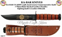 KA-BAR Knives KB9177 US ARMY 115th Anniversary Commemorative Military Combat Knife & Sheath KA-BAR Knives KB9177 US ARMY 115th Anniversary Commemorative Military Combat Knife & Sheath