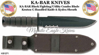 KA-BAR Knives: KR1271 Short Clip Point Combo Blade Kraton G Handle Tactical/Fighting Knife & Sheath KA-BAR Knives: KR1271 Short Clip Point Combo Blade Kraton G Handle Tactical/Fighting Knife & Sheath