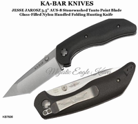 KAR-BAR Knives KB7506 KA-BAR Jesse Jarosz Tanto Point Blade Folding Hunter Knife & Sheath KAR-BAR Knives KB7506 KA-BAR Jesse Jarosz Tanto Point Blade Folding Hunter Knife & Sheath