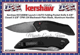 Kershaw 7100BW-L1 Launch 1 AUTO Folder Blackwash Plain Blade Aluminum Handled Knife