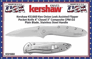 Kershaw Cutlery KS1660 Ken Onion Leek Assisted Pocket Knife