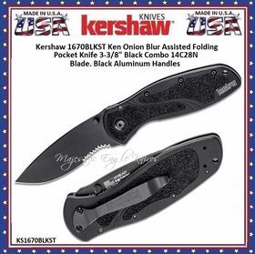 Kershaw Cutlery KS1670BLKST Ken Onion Combo Blade Leek Assisted Pocket Knife Kershaw Cutlery KS1670BLKST Ken Onion Combo Blade Leek Assisted Pocket Knife