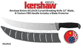 Kershaw Knives KS1241X Curved Breaking Knife 12" Blade, K-Texture FRN Handle Includes a Blade Protector