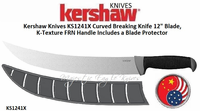 Kershaw Knives KS1241X Curved Breaking Knife 12" Blade, K-Texture FRN Handle Includes a Blade Protector Kershaw Knives KS1241X Curved Breaking Knife 12" Blade, K-Texture FRN Handle Includes a Blade Protector