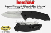 Kershaw Knives KS3930 Kershaw Flitch Assisted Flipper 3.25" Stonewashed Sheepsfoot Plain Blade, GFN Handles Kershaw Knives KS3930 Kershaw Flitch Assisted Flipper 3.25" Stonewashed Sheepsfoot Plain Blade, GFN Handles