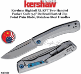 Kershaw KS7020 Kershaw Portal Assisted Flipper Pocket Knife 3.3" Stonewashed Plain Blade, Zytel Handles