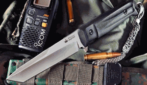 Kizlyar Supreme Cutlery KK0014 Aggressor Aus8-Satin Titanium Tactical Knife