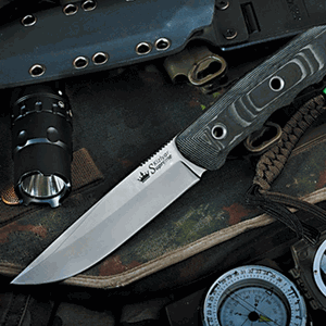 Kizlyar Supreme KK0061 Echo D2-Satin Blade Hunting Knife & Sheath